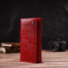 CANPELLINI Лакований жіночий гаманець з натуральної шкіри червоного кольору з тисненням під змію  (2421850) - зображення 6