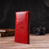 CANPELLINI Лакований жіночий гаманець з натуральної шкіри червоного кольору з тисненням під змію  (2421850) - зображення 7