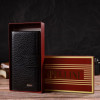 CANPELLINI Вертикальний гаманець з натуральної крупнозернистої шкіри чорного кольору  (2421838) - зображення 9