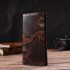 CANPELLINI Лакований жіночий гаманець коричневого кольору з натуральної шкіри з тисненням під змію  (2421711) - зображення 6