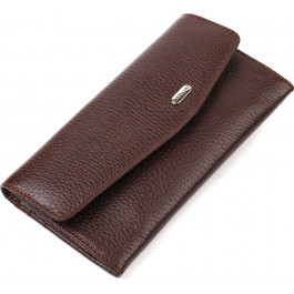 CANPELLINI Горизонтальний жіночий гаманець коричневого кольору із натуральної шкіри флотар  (2421696)