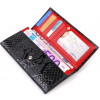 CANPELLINI Лакований жіночий гаманець із натуральної шкіри чорно-червоного кольору під рептилію  (2421826) - зображення 3