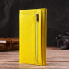 CANPELLINI Жовтий жіночий гаманець із натуральної шкіри флотар із клапаном  (2421697) - зображення 7