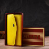 CANPELLINI Жовтий жіночий гаманець із натуральної шкіри флотар із клапаном  (2421697) - зображення 8