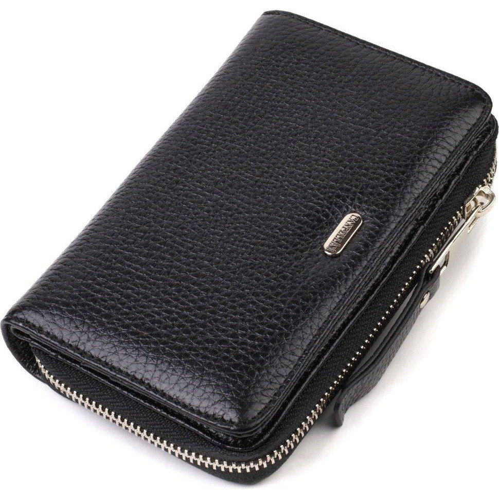 CANPELLINI Жіночий гаманець середнього розміру із натуральної шкіри чорного кольору  (2421912) - зображення 1