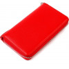 CANPELLINI Червоний жіночий гаманець-клатч із фактурної шкіри на блискавці  (2421619) - зображення 1