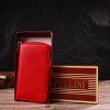 CANPELLINI Червоний жіночий гаманець-клатч із фактурної шкіри на блискавці  (2421619) - зображення 8