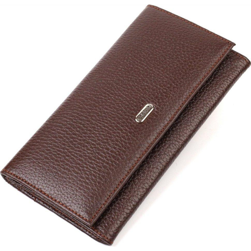 CANPELLINI Багатофункціональний жіночий гаманець коричневого кольору з натуральної шкіри флотар  (2421828) - зображення 1