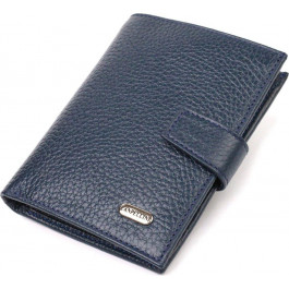 CANPELLINI Вертикальний чоловічий гаманець середнього розміру із натуральної шкіри флотар у синьому кольорі  (2