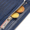 CANPELLINI Синій гаманець-клатч із натуральної шкіри з тисненням під рептилію  (2421919) - зображення 5