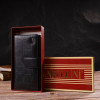 CANPELLINI Універсальний великий гаманець із натуральної шкіри чорного кольору з тисненням  (2421836) - зображення 9