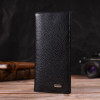 CANPELLINI Чоловічий вертикальний гаманець чорного кольору із натуральної шкіри флотар  (2421898) - зображення 5