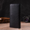 CANPELLINI Чоловічий вертикальний гаманець чорного кольору із натуральної шкіри флотар  (2421898) - зображення 6
