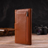 CANPELLINI Практичний вертикальний чоловічий гаманець із натуральної шкіри флотар коричневого кольору  (2421845 - зображення 8