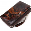 CANPELLINI Різнобарвний жіночий гаманець середнього розміру з натуральної шкіри з тисненням під змію  (2421714) - зображення 1