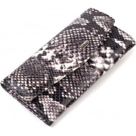 CANPELLINI Різнокольоровий місткий жіночий гаманець з натуральної шкіри з тисненням під змію  (2421692)
