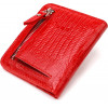 CANPELLINI Червоний жіночий гаманець невеликого розміру з натуральної шкіри під рептилію  (2421800) - зображення 2
