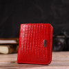 CANPELLINI Червоний жіночий гаманець невеликого розміру з натуральної шкіри під рептилію  (2421800) - зображення 6