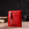 CANPELLINI Червоний жіночий гаманець невеликого розміру з натуральної шкіри під рептилію  (2421800) - зображення 7