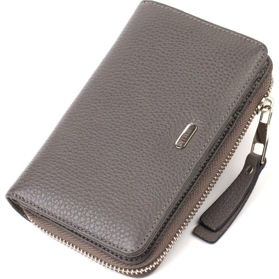 CANPELLINI Сірий жіночий гаманець середнього розміру з натуральної шкіри  (2421908) - зображення 1