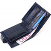 CANPELLINI Фірмове чоловіче портмоне горизонтального формату із фактурної шкіри синього кольору  (2421758) - зображення 4