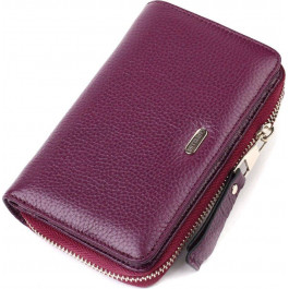 CANPELLINI Фіолетовий жіночий гаманець середнього розміру із натуральної зернистої шкіри  (2421909)