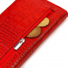CANPELLINI Червоний довгий жіночий гаманець з натуральної шкіри з тисненням під крокодила  (2421827) - зображення 5