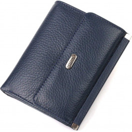 CANPELLINI Синій жіночий гаманець середнього розміру із фактурної шкіри з монетницею  (2421813)
