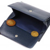 CANPELLINI Синій жіночий гаманець середнього розміру із фактурної шкіри з монетницею  (2421813) - зображення 5