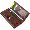 CANPELLINI Жіночий гаманець із натуральної шкіри з тисненням під крокодила в коричневому кольорі  (2421848) - зображення 3