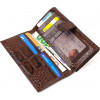 CANPELLINI Жіночий гаманець із натуральної шкіри з тисненням під крокодила в коричневому кольорі  (2421848) - зображення 4