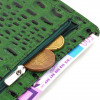 CANPELLINI Оригінальний жіночий гаманець зеленого кольору з натуральної шкіри з тисненням під крокодила  (24218 - зображення 5