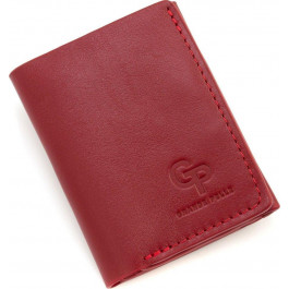 Grande Pelle Червоний жіночий гаманець маленького розміру із високоякісної натуральної шкіри  (55988)