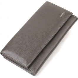 CANPELLINI Місткий жіночий гаманець із натуральної шкіри флотар сірого кольору  (2421851)