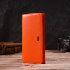 CANPELLINI Місткий жіночий гаманець із натуральної зернистої шкіри оранжевого кольору  (2421710) - зображення 6