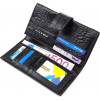Vintage Чорний вертикальний гаманець з натуральної шкіри з тисненням під крокодила CANPELLINI (2421844) - зображення 3
