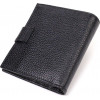 CANPELLINI Чорний чоловічий гаманець маленького розміру з натуральної зернистої шкіри  (2421730) - зображення 2