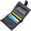 CANPELLINI Чорний чоловічий гаманець маленького розміру з натуральної зернистої шкіри  (2421730) - зображення 4
