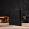 CANPELLINI Чорний чоловічий гаманець маленького розміру з натуральної зернистої шкіри  (2421730) - зображення 7