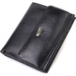 CANPELLINI Чорний жіночий гаманець середнього розміру із натуральної шкіри флотар  (2421817)