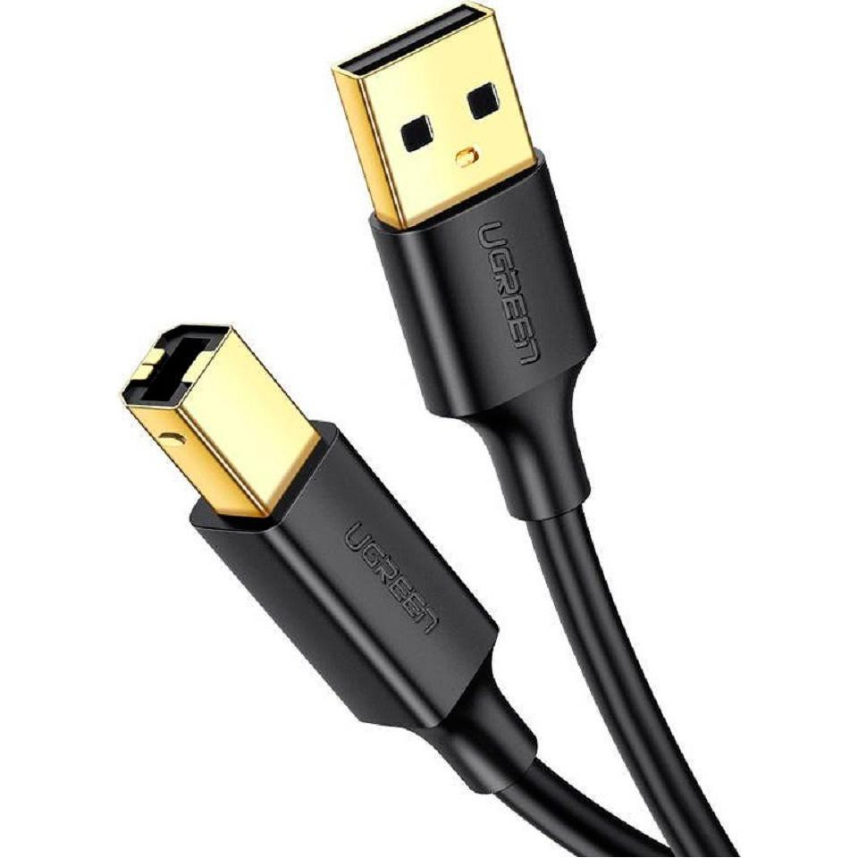 UGREEN US135 USB 2.0 AM to BM Print Cable 1m Black (20846) - зображення 1