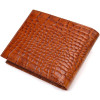 CANPELLINI Мужское портмоне коричневого цвета из натуральной кожи с тиснением под крокодила  (2421574) - зображення 2