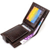 CANPELLINI Функціональний чоловічий гаманець коричневого кольору з натуральної шкіри з тисненням під крокодила  - зображення 5