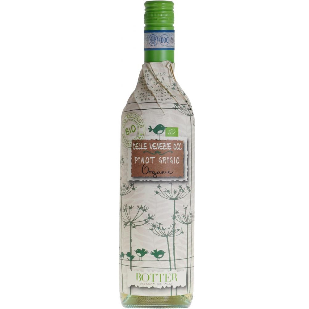 Botter Вино  Wrap Uccellini Pinot Grigio Delle Venezie Ogranic сухе біле 0.75 (VTS2991510) - зображення 1