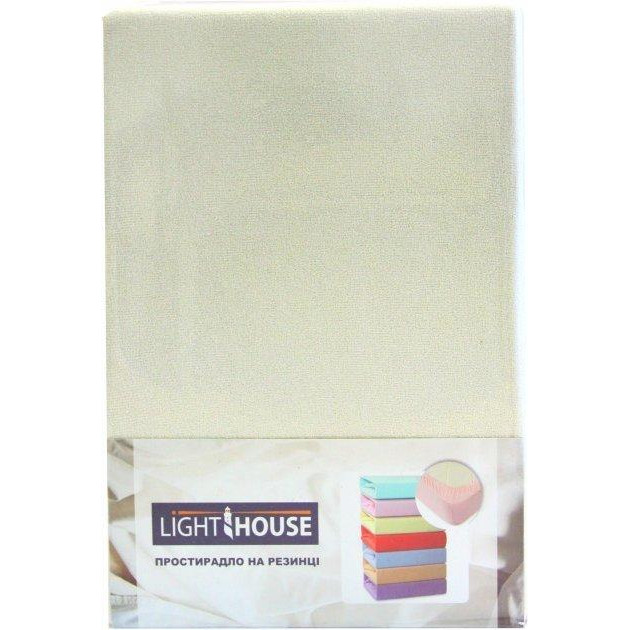 LightHouse Простирадло на резинці  махрова світло-бежева 160х200+25 см (46678) (2200000546678) - зображення 1
