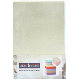 LightHouse Простирадло на резинці  махрова світло-бежева 160х200+25 см (46678) (2200000546678)