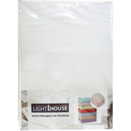 LightHouse Простирадло на резинці  Jersey Premium 90х200х25 см світло-бежевий (46432) (2200000546432)