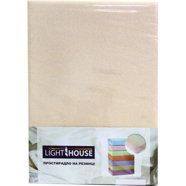LightHouse Простирадло на резинці  Jersey Premium 90х200х25 см персикової (46449) (2200000546449) - зображення 1
