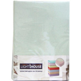 LightHouse Простирадло на резинці  Jersey Premium 90х200х25 см м'ятний (46487) (2200000546487)