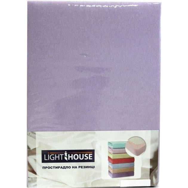 LightHouse Простирадло на резинці  Jersey Premium 90х200х25 см бузковий (46463) (2200000546463) - зображення 1